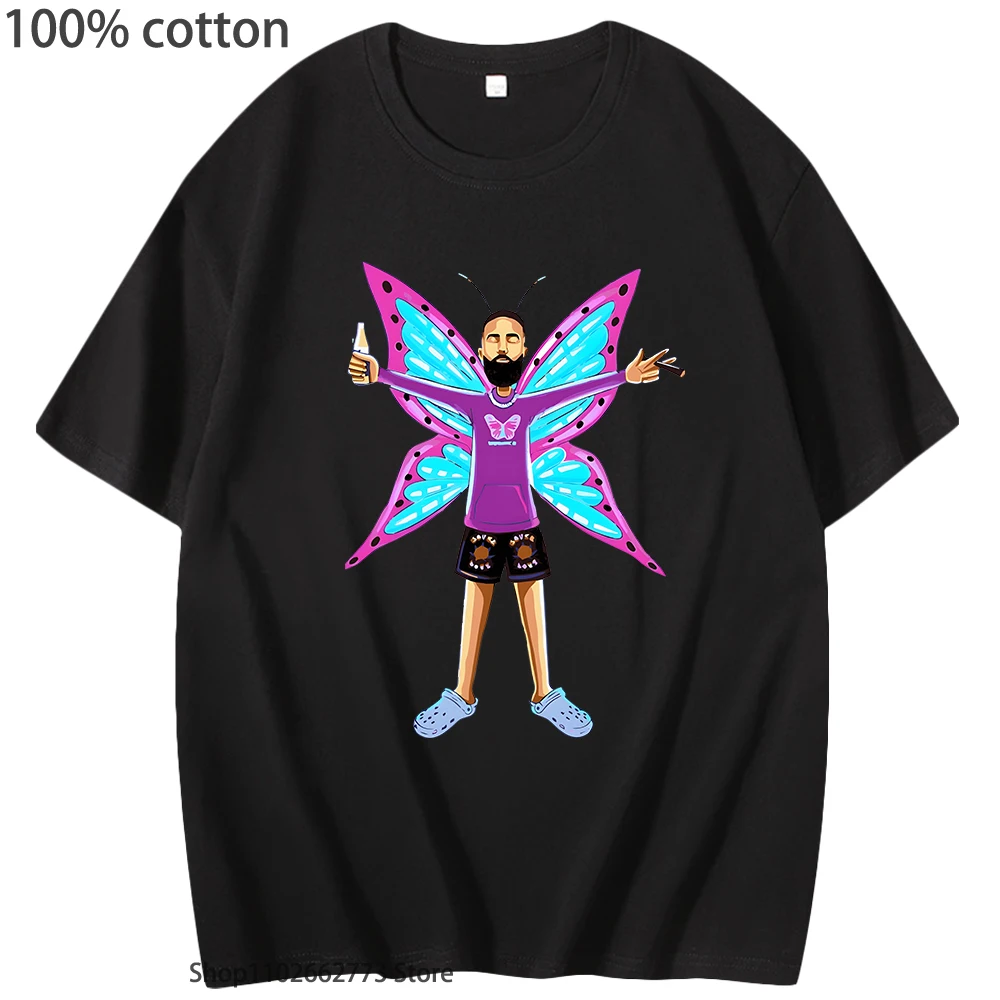 

Eladio Carrion Sauce Boyz Monarca Tshirt Women High Street Anime T-shirts Cute Manga Shirt Funko Pop 100% Cotton Men/women Tops