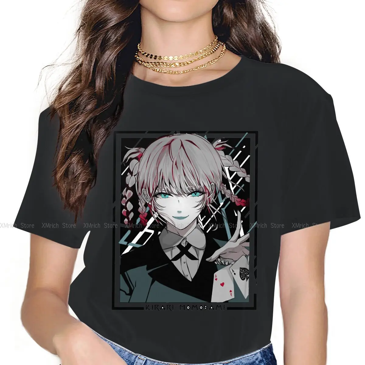 Momobami Kirari Essential милые женские футболки Kakegurui Hentai косплей манга Блузы Харадзюку повседневные винтажные с коротким рукавом 
Momobami Kirari Essential милые женские футболки Kakegurui Hentai косплей манга Блузы Харадзюку повседневные винтажные с коротким рукавом