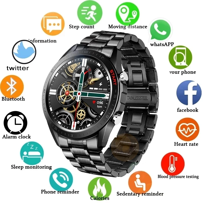 1.32inch 360*360 HD display Women Smart Watch Men IP68 Waterproof fitness tracker Custom dial Stainless steel strap Smartwatch
1.32inch 360*360 HD display Women Smart Watch Men IP68 Waterproof fitness tracker Custom dial Stainless steel strap Smartwatch