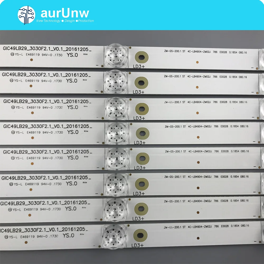 LED Backlight lamp strip 4leds for TCL D49A620U B49A81S-UD L49P1-UD 49P3 49P3C 49P3F 4C-LB4904-HR06J HR07J 49HR330M04A2 V3
LED Backlight lamp strip 4leds for TCL D49A620U B49A81S-UD L49P1-UD 49P3 49P3C 49P3F 4C-LB4904-HR06J HR07J 49HR330M04A2 V3