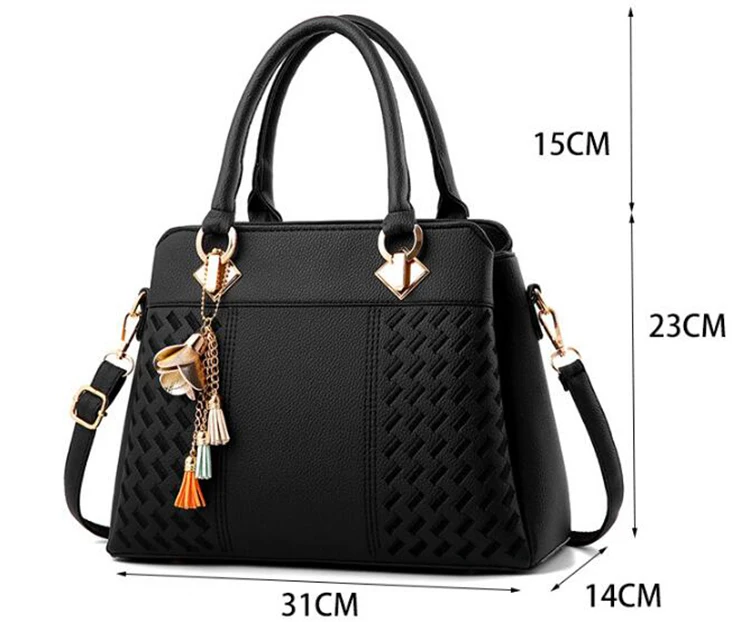 Fashion Women Handbags PU Leather Tassel Totes Bag Top-Handle Embroidery Crossbody Bag Shoulder Bag Lady Simple Hand Bags
Fashion Women Handbags PU Leather Tassel Totes Bag Top-Handle Embroidery Crossbody Bag Shoulder Bag Lady Simple Hand Bags