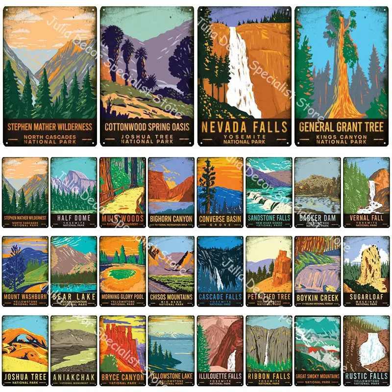 National Park with Location Names Iron Wall Decor Vintage Tin Metal Sign Decorative Plaque for Home Club Attraction Decoration
National Park with Location Names Iron Wall Decor Vintage Tin Metal Sign Decorative Plaque for Home Club Attraction Decoration