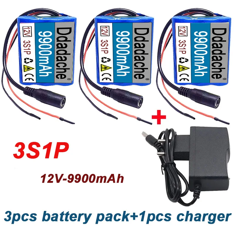 Free Shipping 100%New 3S1P Protection Board 12V 9900mAh Battery Pack 18650 LI-ION Battery 12.6V Super Charging Battery+charger
Free Shipping 100%New 3S1P Protection Board 12V 9900mAh Battery Pack 18650 LI-ION Battery 12.6V Super Charging Battery+charger