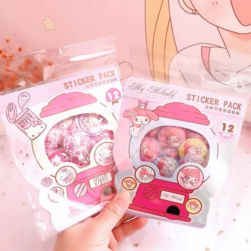 Japanese Cartoon Hello Kitty Hand Account Stickers Three-dimensional Capsule Diy Album Decoration Stickers Kawaii
Japanese Cartoon Hello Kitty Hand Account Stickers Three-dimensional Capsule Diy Album Decoration Stickers Kawaii