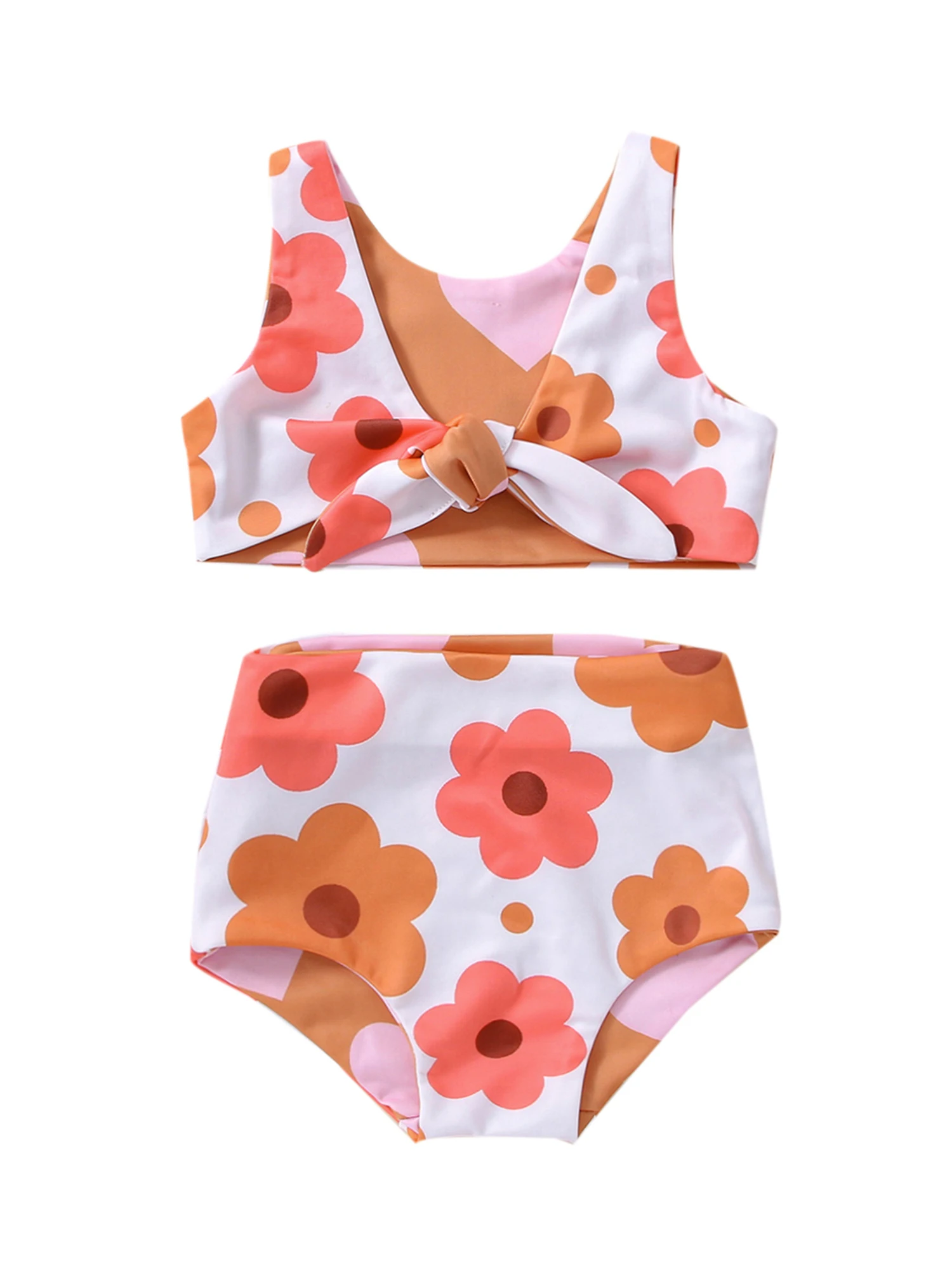 Baby Girls Swimwear Infant Summer Swimsuit Flower Heart Print Front Knotted Bikini Set Toddler Beachwear Bathing Suits 0-4 Years
Baby Girls Swimwear Infant Summer Swimsuit Flower Heart Print Front Knotted Bikini Set Toddler Beachwear Bathing Suits 0-4 Years