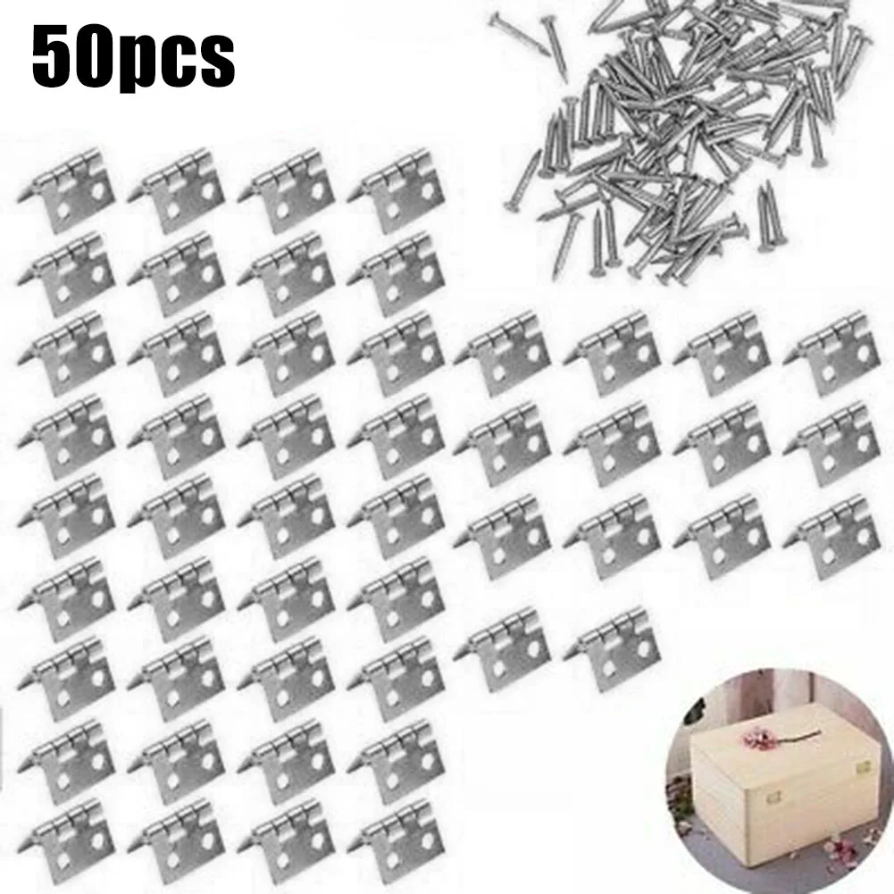 50pcs Hinges (with Screws) Mini Brass Hinge For Small Craft Door Box Accessories Silver 8*10mm For Craft Boxes
50pcs Hinges (with Screws) Mini Brass Hinge For Small Craft Door Box Accessories Silver 8*10mm For Craft Boxes