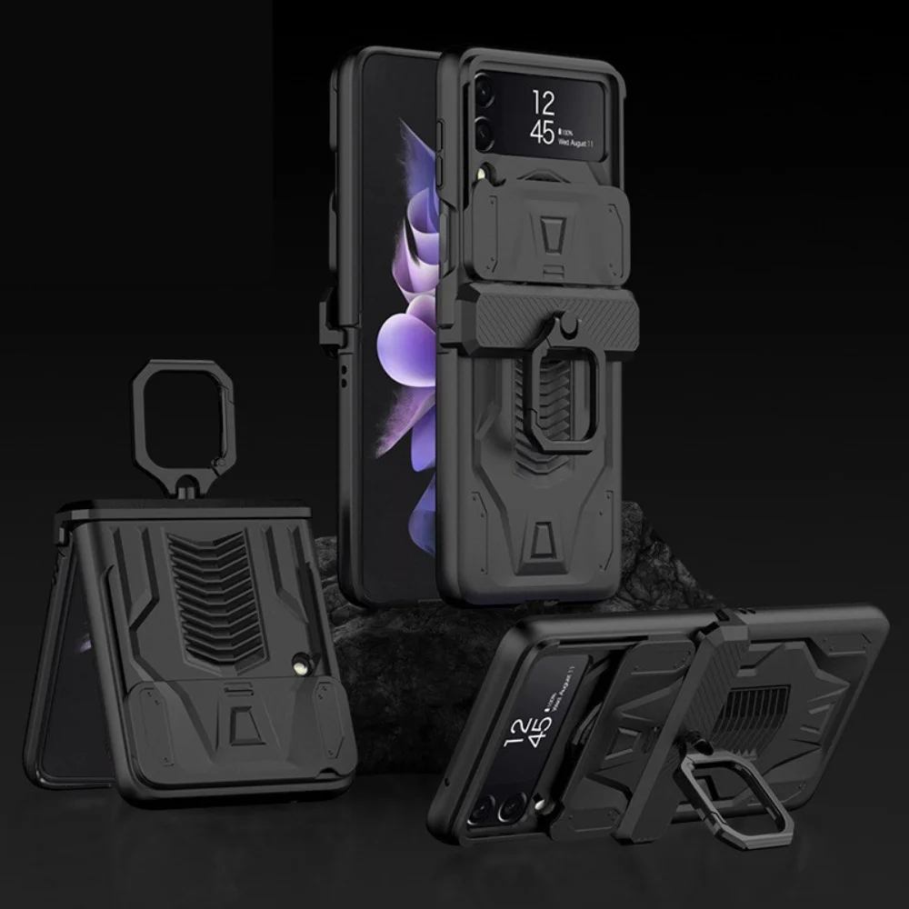 Magnetic Hinge Full Protective Phone Case For Samsung Galaxy Z Flip 4 3 Flip4 Flip3 5G Slide Camera Protection Ring Holder Cover
Magnetic Hinge Full Protective Phone Case For Samsung Galaxy Z Flip 4 3 Flip4 Flip3 5G Slide Camera Protection Ring Holder Cover