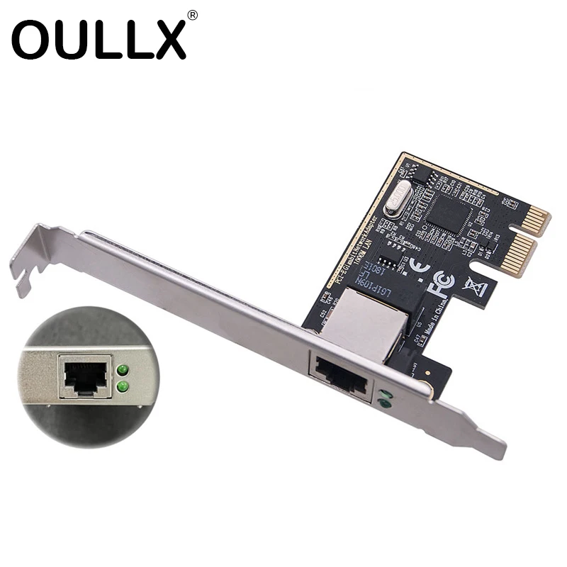 OULLX 1000mbps Ethernet Network Card Adapter PCI-e 1X Desktop Built-in Expansion Card RJ45 Gigabit Ethernet
OULLX 1000mbps Ethernet Network Card Adapter PCI-e 1X Desktop Built-in Expansion Card RJ45 Gigabit Ethernet
