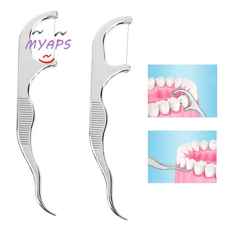 1 шт. зубочистка из нержавеющей стали зубная нить многоразовый держатель зубной нити инструменты для чистки зубов
1 шт. зубочистка из нержавеющей стали зубная нить многоразовый держатель зубной нити инструменты для чистки зубов