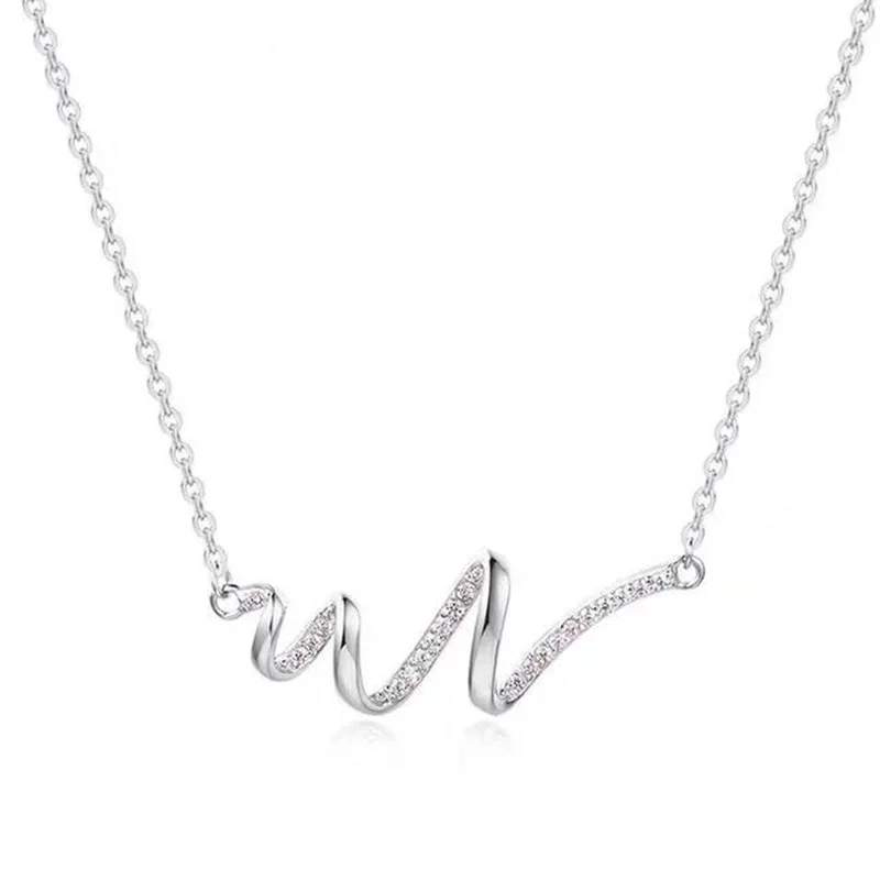 Fashion Snake-shaped Geometric Spiral Wave Silvery Necklace Women's Frozen Style Temperament Necklace Chain Jewelry Wholesale
Fashion Snake-shaped Geometric Spiral Wave Silvery Necklace Women's Frozen Style Temperament Necklace Chain Jewelry Wholesale