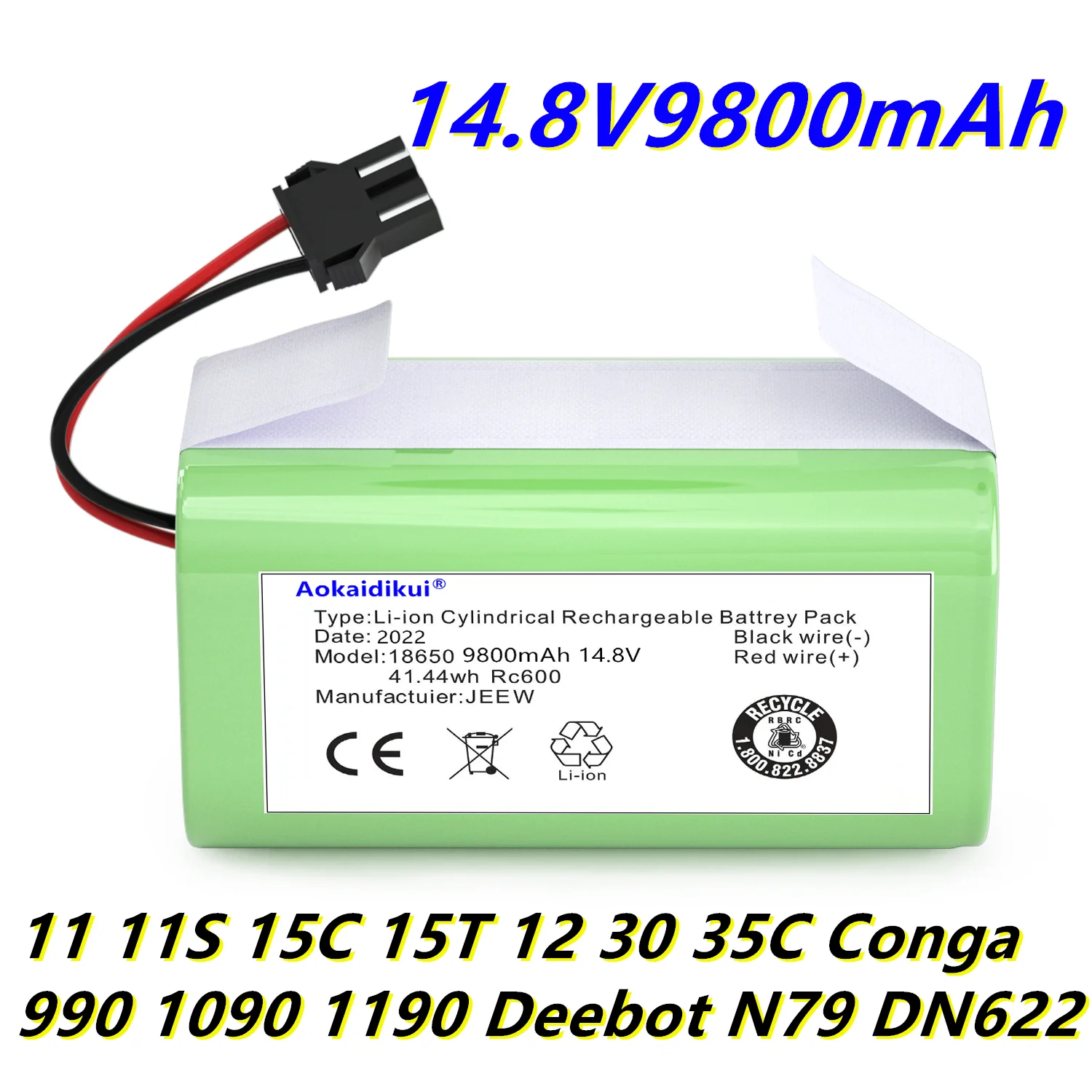 Литий-ионный аккумулятор Melasta 14,8 в 9800Ah, совместимый с Eufy RoboVac 11 11S 15C 15T 12 30 35C Conga 990 1090 1190 Deebot N79 DN622
Литий-ионный аккумулятор Melasta 14,8 в 9800Ah, совместимый с Eufy RoboVac 11 11S 15C 15T 12 30 35C Conga 990 1090 1190 Deebot N79 DN622