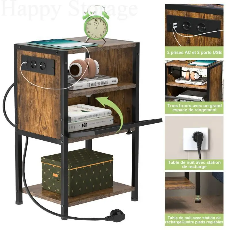 Nightstand Home Bedroom Books Storage Shelf Stand Bedroom Designed Bedside Night Stand Convenient USB Type
Nightstand Home Bedroom Books Storage Shelf Stand Bedroom Designed Bedside Night Stand Convenient USB Type
