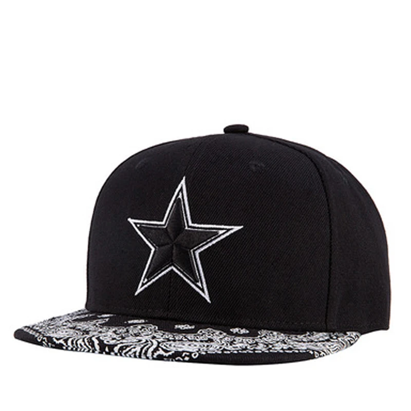 

Summer sunscreen sun hat flat-brimmed hat men'sbaseball cap fashion wild hip-hop hat Five-pointed star women's hat