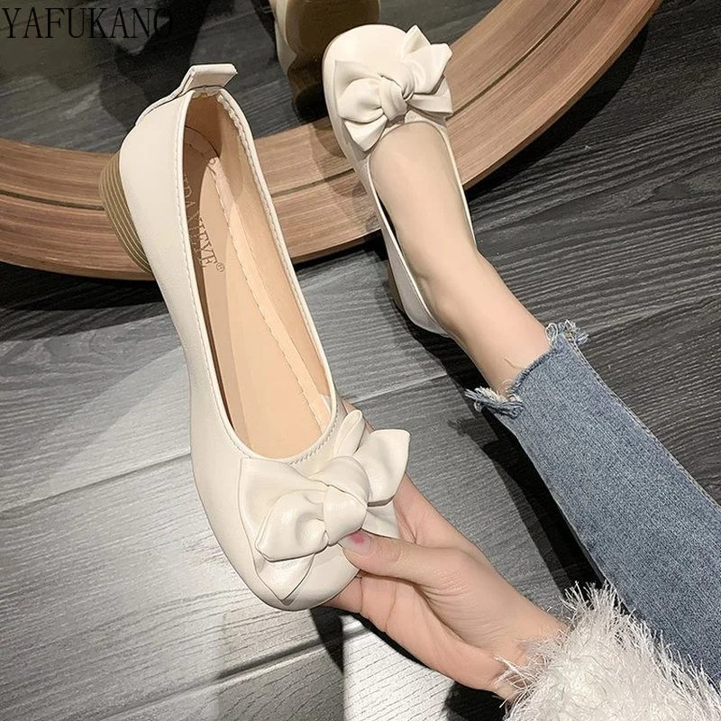 Women High Heels Fashion Low Heel Work Single Shoes Elegant Ladies Party Dress Pumps Bowknot Round Toe Block Heel Boat Shoes
Women High Heels Fashion Low Heel Work Single Shoes Elegant Ladies Party Dress Pumps Bowknot Round Toe Block Heel Boat Shoes