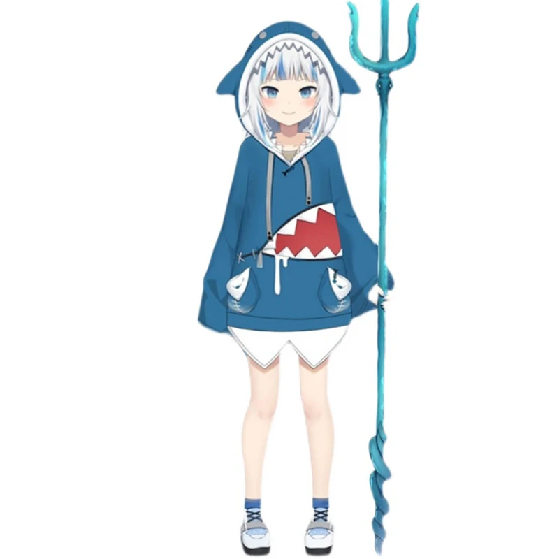 Kawaii аниме периферийный персонаж Gawr Gura японский мультфильм Cos двухмерная Толстовка Куртка
Kawaii аниме периферийный персонаж Gawr Gura японский мультфильм Cos двухмерная Толстовка Куртка