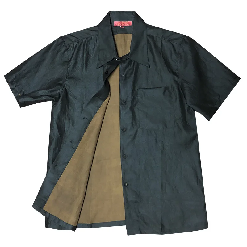 Мужская Летняя дышащая шелковая рубашка с коротким рукавом
Мужская Летняя дышащая шелковая рубашка с коротким рукавом