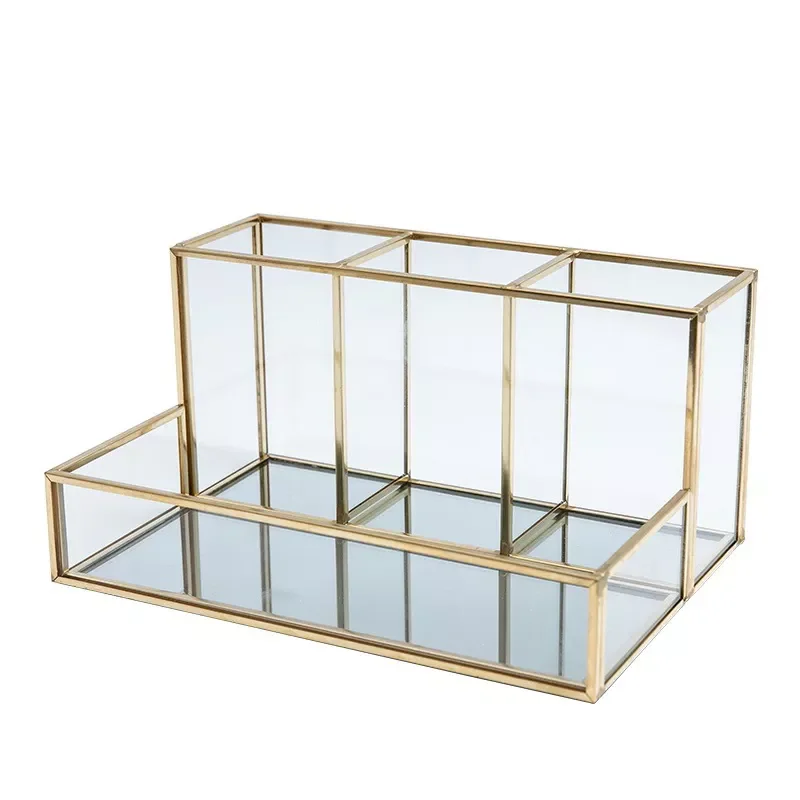 Fashion Glass Desktop Makeup Organizer Lipstick Brush Holder Sundries Cosmetic Storage Box Dust-proof Makeup Jewelry Box
Fashion Glass Desktop Makeup Organizer Lipstick Brush Holder Sundries Cosmetic Storage Box Dust-proof Makeup Jewelry Box