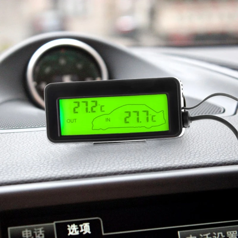 

Car Thermometer with 1.5m Cable Enhances Your SUV Car Interior Work with Cable Vehicles for Car Houses Offices Workshops