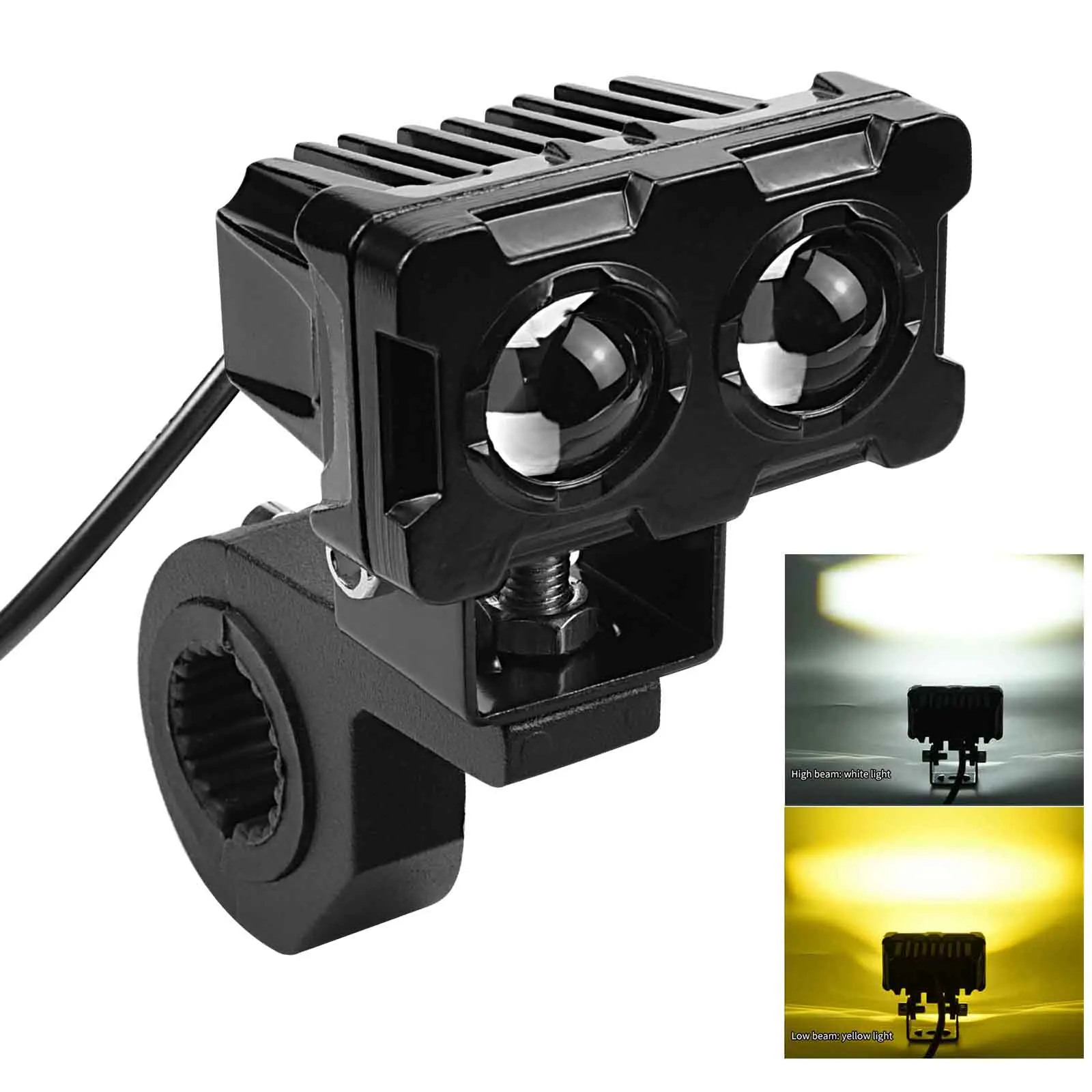 12V-85V Dual Colour LED Lens Hi/Low Beam LED Spotlight Headlight Driving Spot Fog Lights External For Motorcycle ATV Buggy Car
12V-85V Dual Colour LED Lens Hi/Low Beam LED Spotlight Headlight Driving Spot Fog Lights External For Motorcycle ATV Buggy Car