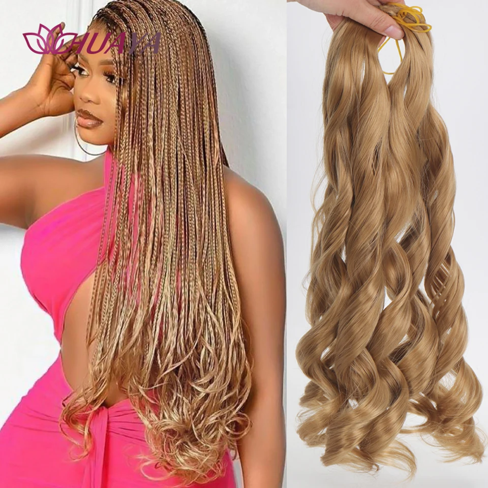 HUAYA Synthetic Hair French Curls Braiding Hair Extensions Loose Wave Spiral Curl Braids Hair For African American Women
HUAYA Synthetic Hair French Curls Braiding Hair Extensions Loose Wave Spiral Curl Braids Hair For African American Women