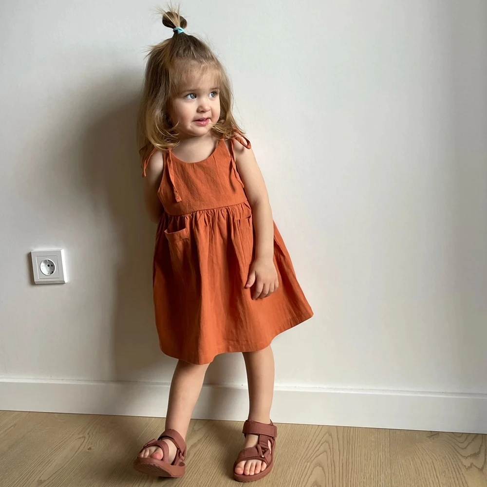 Children Girls Summer Casual Dress Solid Suspender With Pocket Cute Clothes For 2-6T Girls dress dropshipping
Children Girls Summer Casual Dress Solid Suspender With Pocket Cute Clothes For 2-6T Girls dress dropshipping