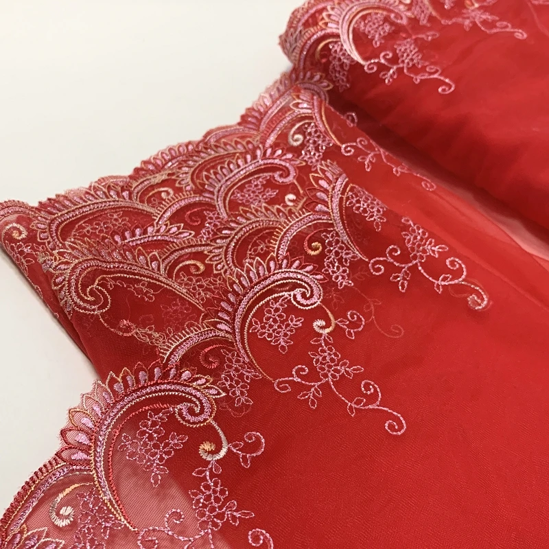 30Yds Red Embroidered Mesh Lace Trim DIY Lingerie Sewing Accessories Floral Embroidered Net Lace for Dress
30Yds Red Embroidered Mesh Lace Trim DIY Lingerie Sewing Accessories Floral Embroidered Net Lace for Dress