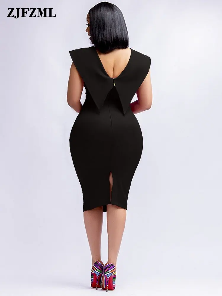 Office Ladies Woman Body-shaping Pencil Dress Summer V Collar Petal Sleeve Bodycon Dresses Vintage Business Workwear Formal Robe
Office Ladies Woman Body-shaping Pencil Dress Summer V Collar Petal Sleeve Bodycon Dresses Vintage Business Workwear Formal Robe