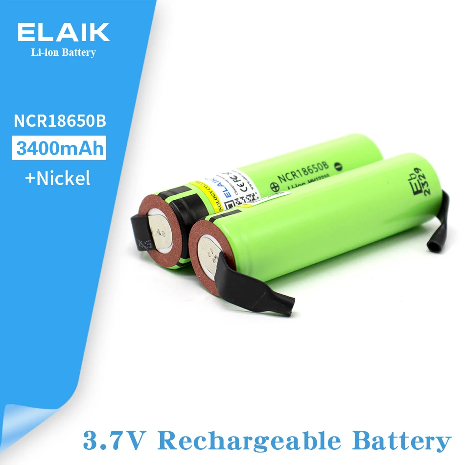 1-4PCS new Original NCR18650B 3.7V 3400mAh 18650 Rechargeable Lithium Battery + DIY Nickel Piece
1-4PCS new Original NCR18650B 3.7V 3400mAh 18650 Rechargeable Lithium Battery + DIY Nickel Piece