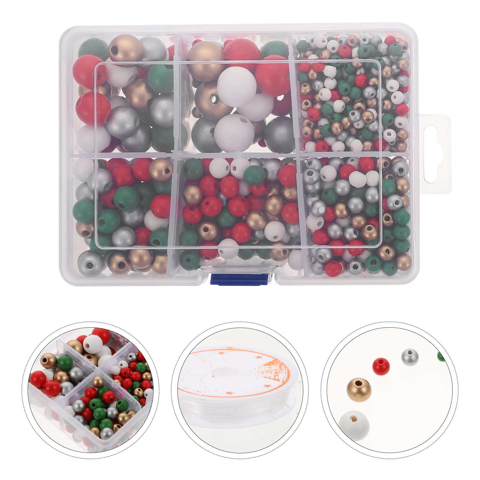 1 Set DIY Wood Beads Round Beads Christmas Colorful Wooden Beads Charms
1 Set DIY Wood Beads Round Beads Christmas Colorful Wooden Beads Charms