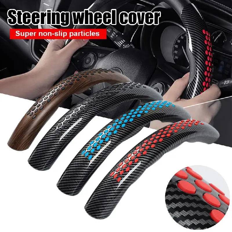 Car Steering Wheel Cover 38CM Universal Anti-slip Silicone Steering Boost Cover Carbon Fiber ABS Interior Decoration Accessories
Car Steering Wheel Cover 38CM Universal Anti-slip Silicone Steering Boost Cover Carbon Fiber ABS Interior Decoration Accessories