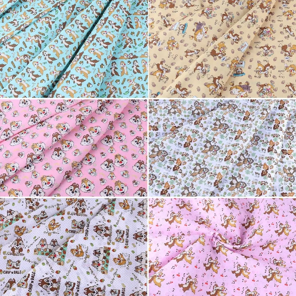 50*140cm Disney Cartoon Chip And Dale Printed Polyester Cotton Fabric Diy Handmade Patchwork For Sewing Dress Cloth Making
50*140cm Disney Cartoon Chip And Dale Printed Polyester Cotton Fabric Diy Handmade Patchwork For Sewing Dress Cloth Making