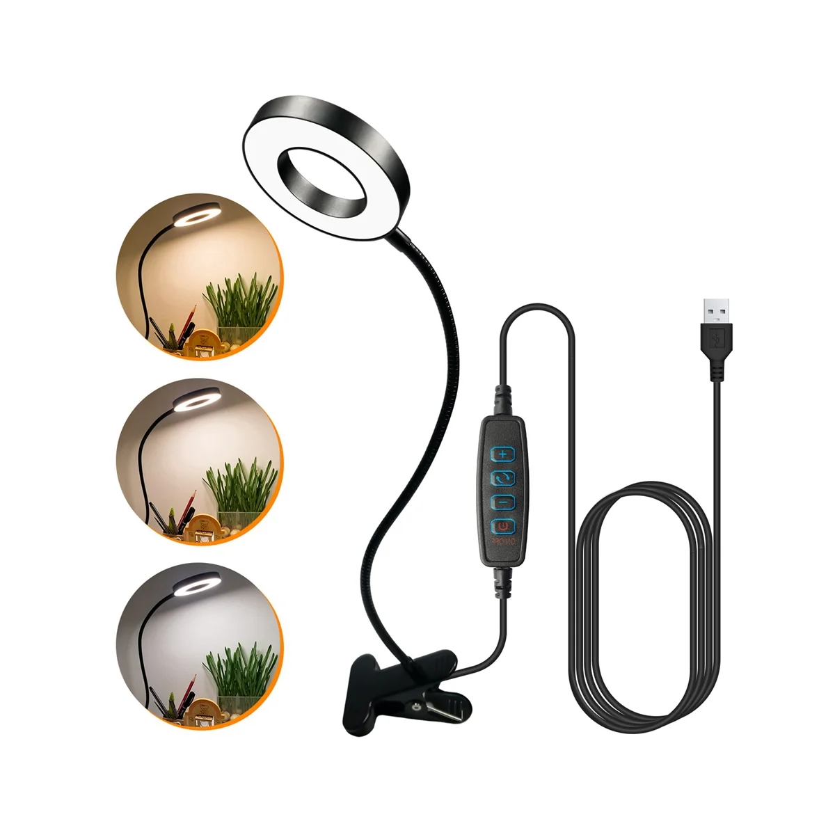 Настольная лампа с зажимом на 360 °, Гибкая Настольная лампа для чтения, Зажимная USB-лампа для освещения глаз, для кровати, рабочего стола
Настольная лампа с зажимом на 360 °, Гибкая Настольная лампа для чтения, Зажимная USB-лампа для освещения глаз, для кровати, рабочего стола