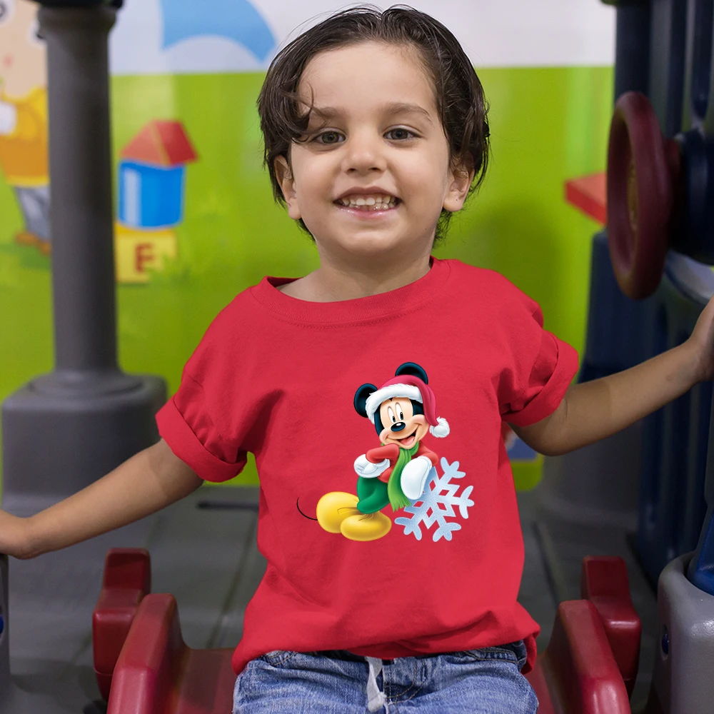 Disney Red Mickey Print Christmas Child T-Shirt Hot Selling Clothes High Quality Cartoon Kids 3-12T Tops Tees Popular T Shirt
Disney Red Mickey Print Christmas Child T-Shirt Hot Selling Clothes High Quality Cartoon Kids 3-12T Tops Tees Popular T Shirt