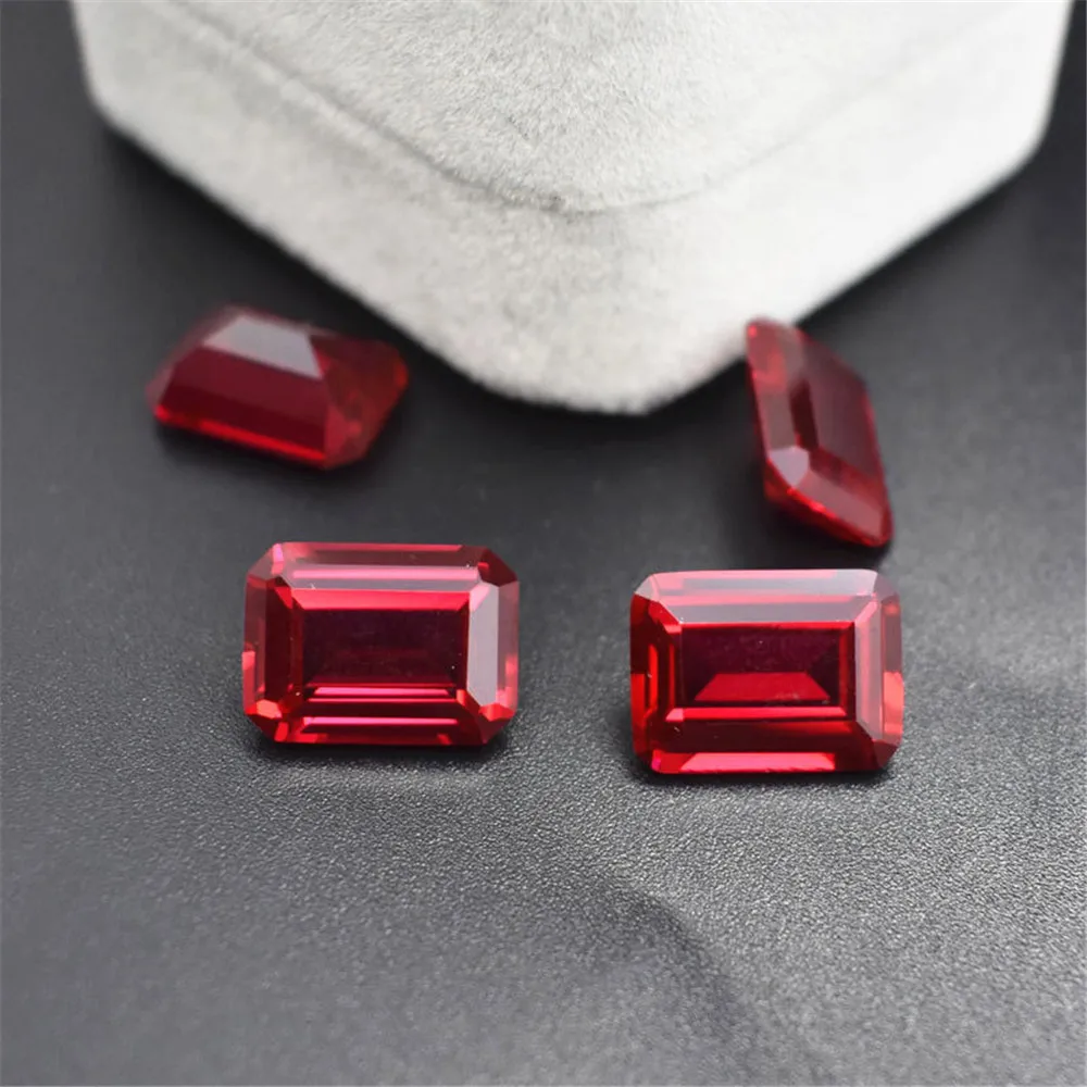 High Quality Blood-red Ruby Mohs Hardness 9 Rectangle Faceted Gemstone Emerald Cut Ruby Gem RB045
High Quality Blood-red Ruby Mohs Hardness 9 Rectangle Faceted Gemstone Emerald Cut Ruby Gem RB045