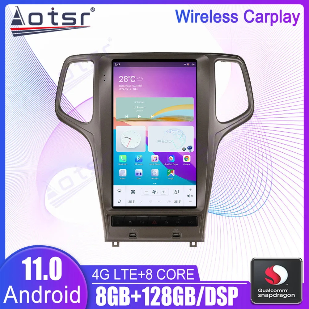 128G Android 11 Car Multimedia Radio Player Stereo For Jeep Grand Cherokee 2010 2011-2019 GPS Navi Head Unit Qualcomm Snapdragon
128G Android 11 Car Multimedia Radio Player Stereo For Jeep Grand Cherokee 2010 2011-2019 GPS Navi Head Unit Qualcomm Snapdragon