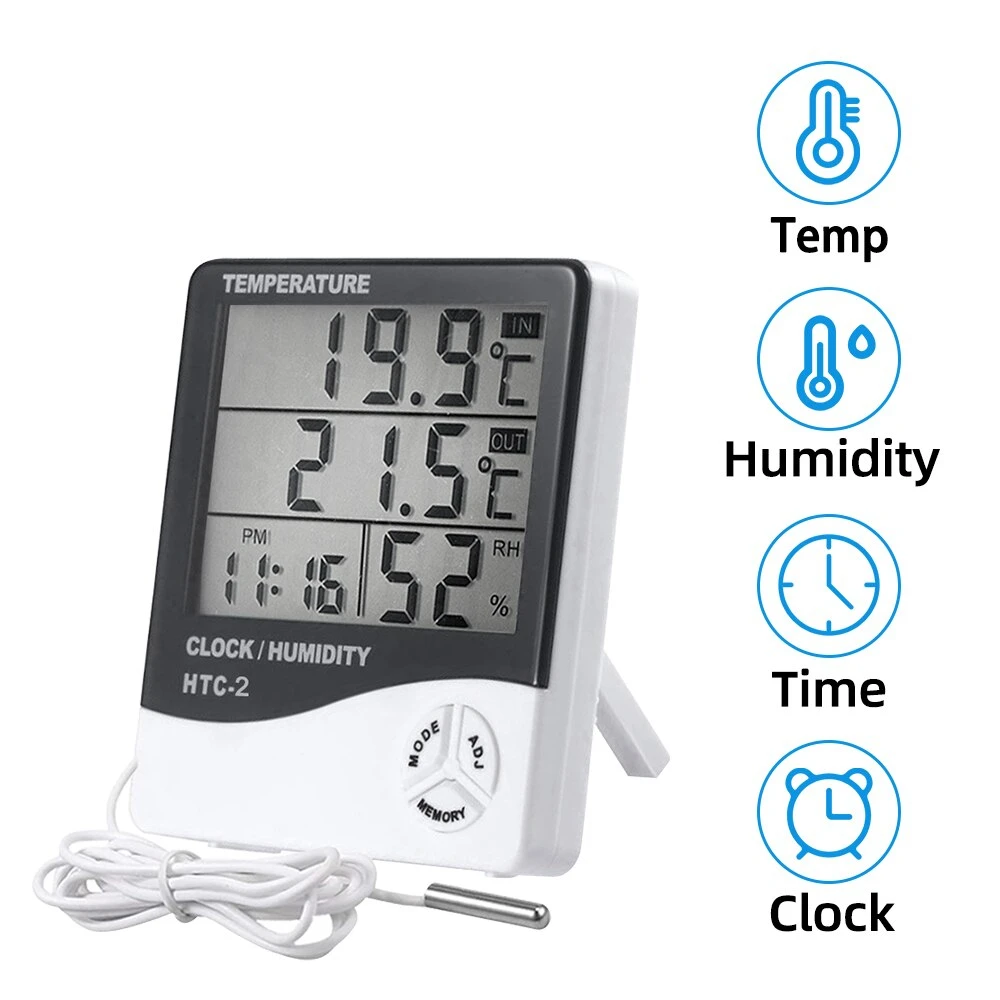 

Mini LCD for Wireless Thermometer LCD Smart Electric Digital Hygrometer Thermometer Weather Station Clocks