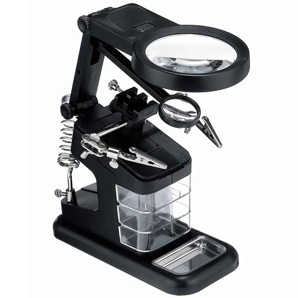 Multifunctional Soldering Iron Kit Magnifying Glass Station Tabletop Magnifier LED Light Desktop
Multifunctional Soldering Iron Kit Magnifying Glass Station Tabletop Magnifier LED Light Desktop