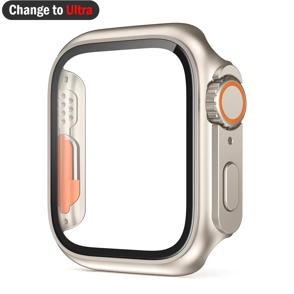 DIY PC Case+Tempered Glass For Apple Watch Serie 8 7 4 5 6 se 45mm 44mm change to ultra cover Screen Protector iWatch Accessorie
DIY PC Case+Tempered Glass For Apple Watch Serie 8 7 4 5 6 se 45mm 44mm change to ultra cover Screen Protector iWatch Accessorie