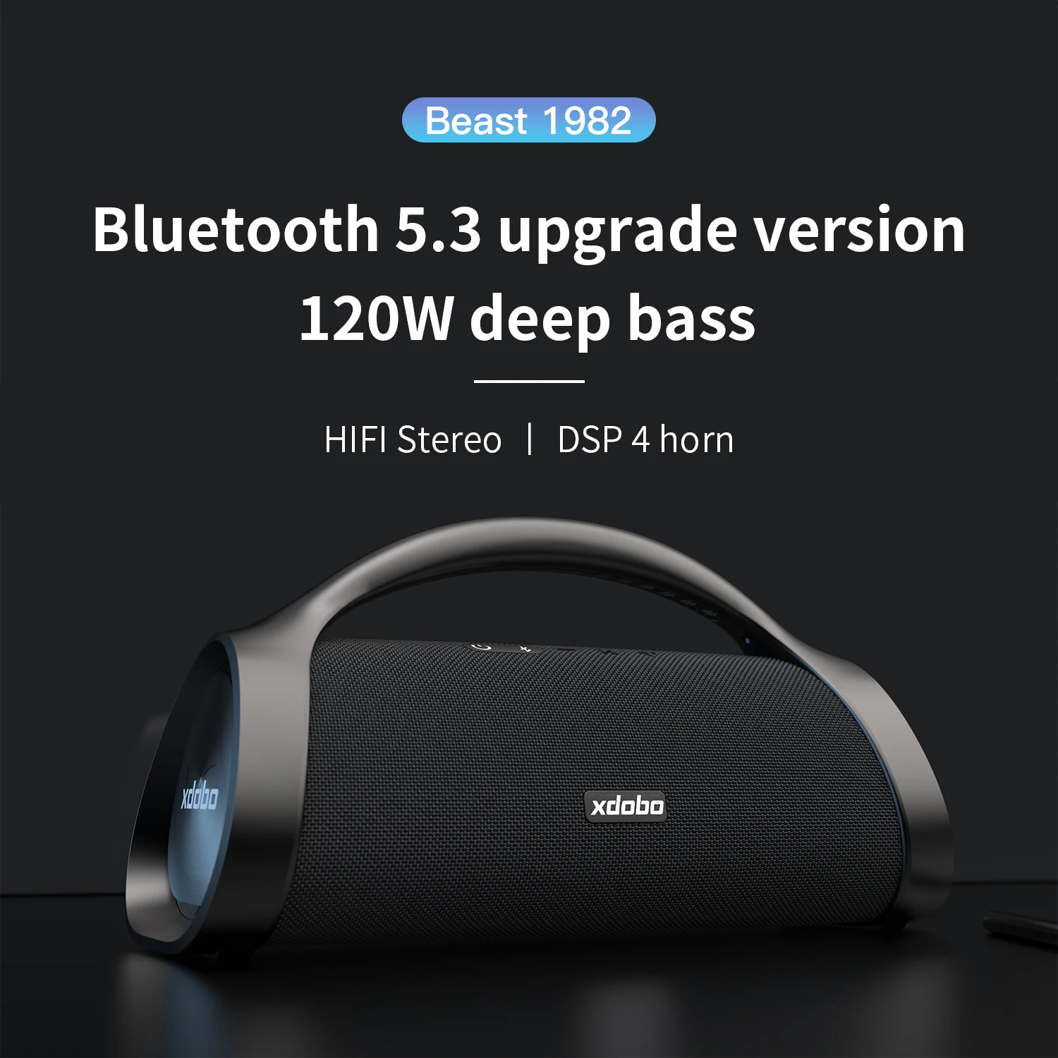 XDOBO120W высокомощная Bluetooth-Колонка IPX6, водонепроницаемая внешняя Портативная стереосистема караоке с объемным звучанием
XDOBO120W высокомощная Bluetooth-Колонка IPX6, водонепроницаемая внешняя Портативная стереосистема караоке с объемным звучанием