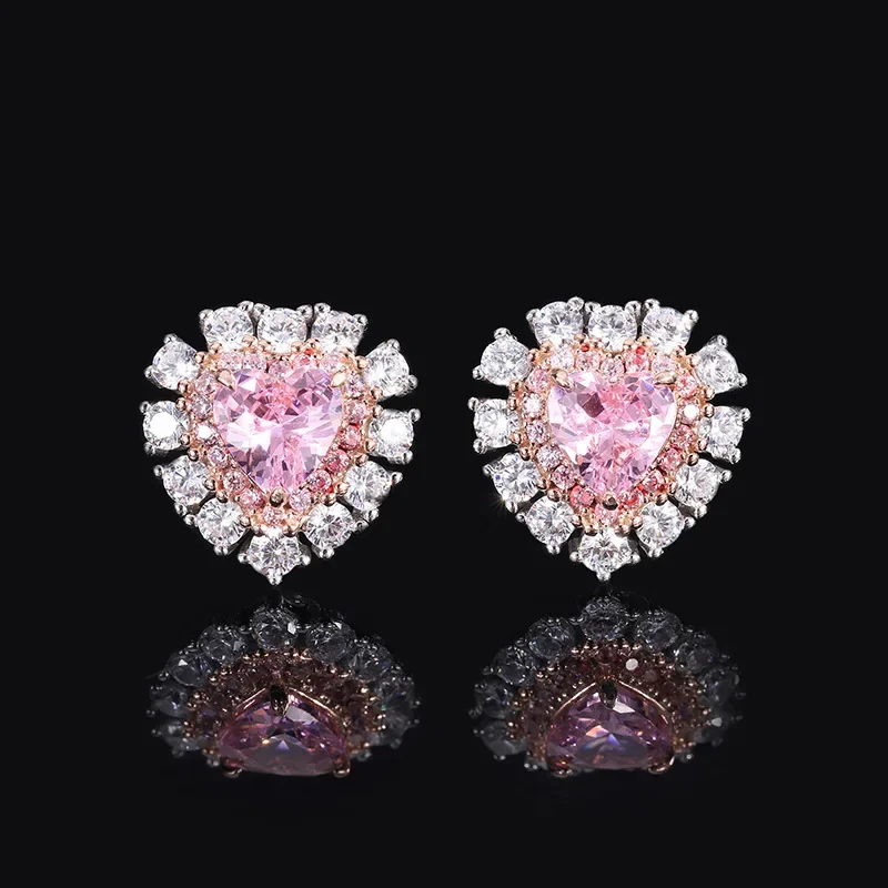 Jewelry S925 silver independent packaging heart-shaped pink retro minimalist VEE63 earrings for women
Jewelry S925 silver independent packaging heart-shaped pink retro minimalist VEE63 earrings for women