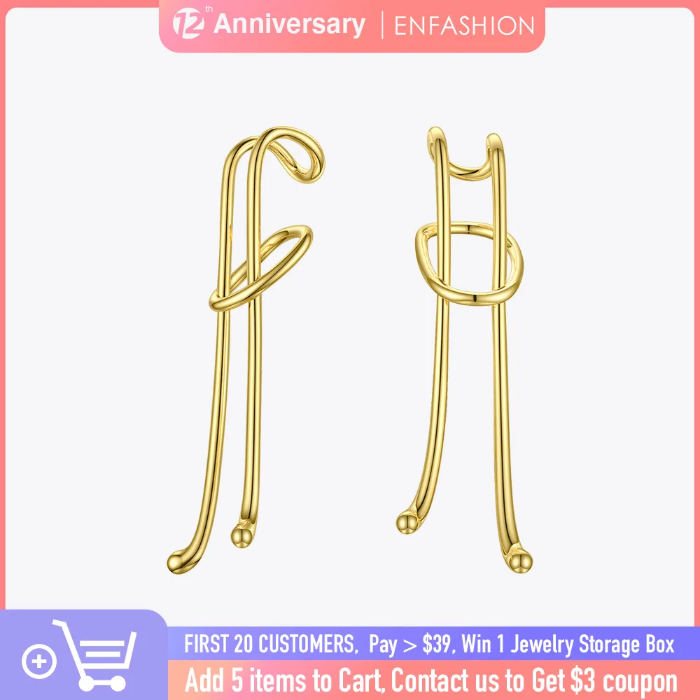 ENFASHION Loose Knot Ear Cuff Clip On Earrings For Women Gold Color Lady Big Earings Without Piercing Fashion Jewelry E201150 
ENFASHION Loose Knot Ear Cuff Clip On Earrings For Women Gold Color Lady Big Earings Without Piercing Fashion Jewelry E201150
