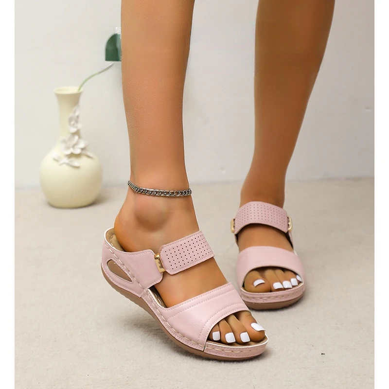 Women Wedge Sandals Casual Platform Shoes Beach Flip Flops Premium Orthopedic Open Toe Sandals Vintage Leather Platform Shoes
Women Wedge Sandals Casual Platform Shoes Beach Flip Flops Premium Orthopedic Open Toe Sandals Vintage Leather Platform Shoes