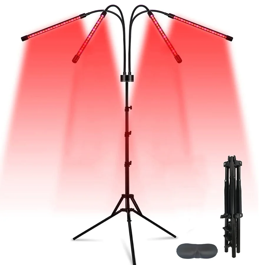 4Heads Red Light Therapy Device 80LEDs Infrared Light Therapy Lamp With Stand,660nm &850nm For Body Pain Relief, Skin Care
4Heads Red Light Therapy Device 80LEDs Infrared Light Therapy Lamp With Stand,660nm &850nm For Body Pain Relief, Skin Care