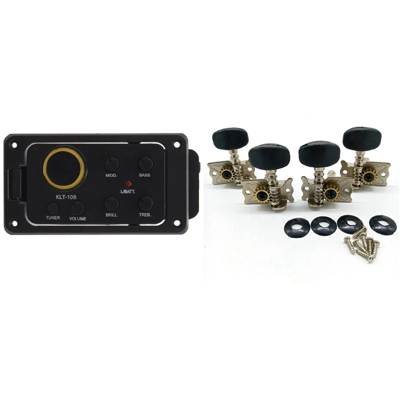 1 Set KLT-10B 4 Band EQ Equalizer Preamp Guitar Pickup & 1 Set Tuning Pegs Tuners Machine Heads 2R 2L
1 Set KLT-10B 4 Band EQ Equalizer Preamp Guitar Pickup & 1 Set Tuning Pegs Tuners Machine Heads 2R 2L