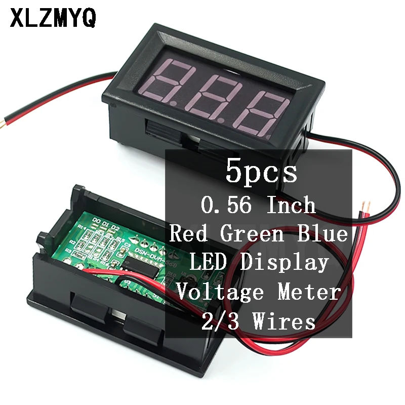 5pcs 0.56 Inch Mini Red Green Blue LED Display Panel Voltage Meter Voltmeter Voltage Three Digital DC 4.5V 30V 2/3 Wires
5pcs 0.56 Inch Mini Red Green Blue LED Display Panel Voltage Meter Voltmeter Voltage Three Digital DC 4.5V 30V 2/3 Wires