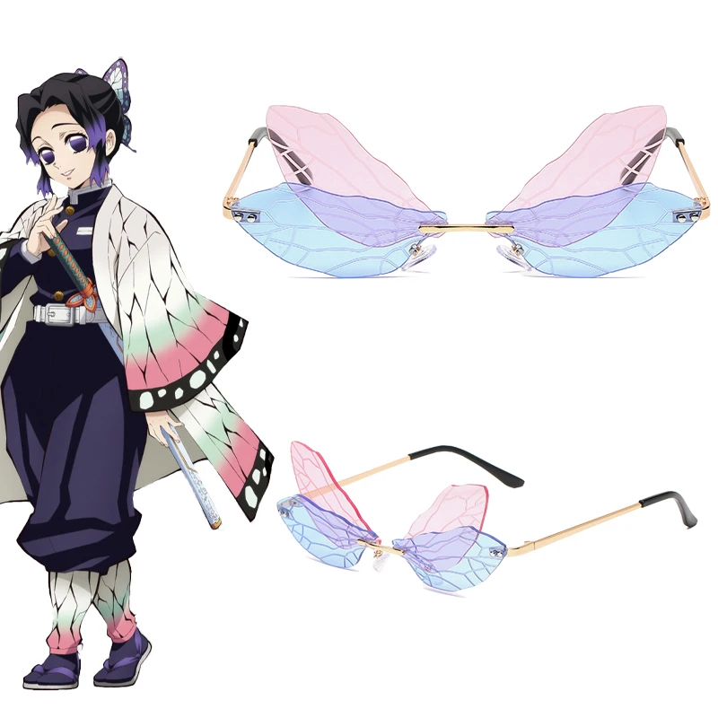 Anime Demon Slayer Sunglasses Kochou Shinobu Cosplay Butterfly Sunglasses Fashion Gothic Punk Glasses Eyewear Props Accessories
Anime Demon Slayer Sunglasses Kochou Shinobu Cosplay Butterfly Sunglasses Fashion Gothic Punk Glasses Eyewear Props Accessories