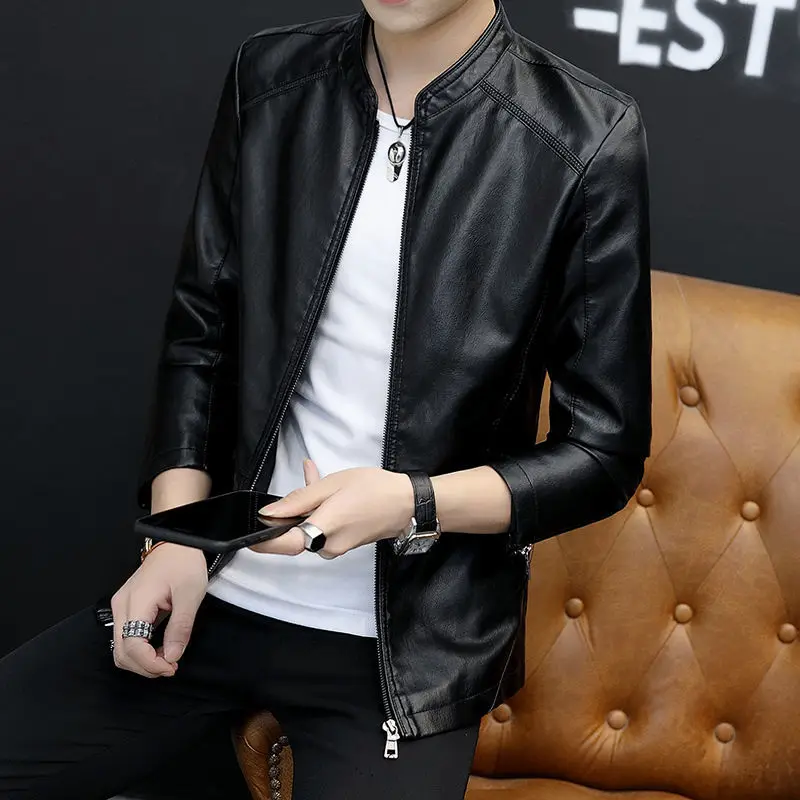 Men Jacket 2022 New Spring Fall Pu Leather Jackets for Man Clothing Long Sleeves Coat Fashion Korean Style Thin Clothing W67
Men Jacket 2022 New Spring Fall Pu Leather Jackets for Man Clothing Long Sleeves Coat Fashion Korean Style Thin Clothing W67