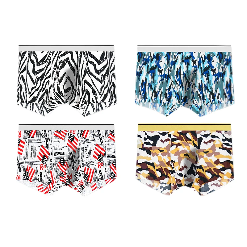 HaleyChan 1Pc Men's Sexy Underwear Summer Ice Silk Boxer Briefs Fashion Printing Seamless Briefs Mens Lingerie Sports Panties
HaleyChan 1Pc Men's Sexy Underwear Summer Ice Silk Boxer Briefs Fashion Printing Seamless Briefs Mens Lingerie Sports Panties