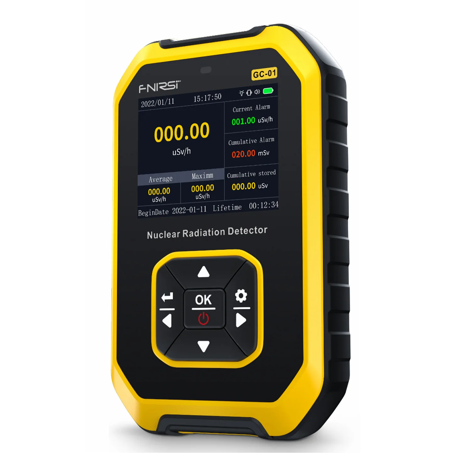 

GC-01 Nuclear Radiation Detector GM Geiger Counter EMF Meter Radiation Tester X γ β Rays Real Time Moniting Radiation Dosimeter
