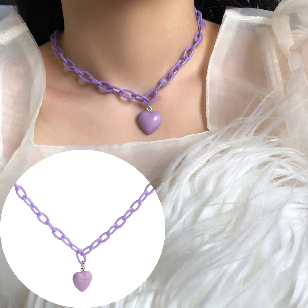Cute Heart Pendant Necklace For Girl Candy Color Pendant Necklace For Children Fashion Jewelry Accessories 2023 Wholesale Trendy
Cute Heart Pendant Necklace For Girl Candy Color Pendant Necklace For Children Fashion Jewelry Accessories 2023 Wholesale Trendy